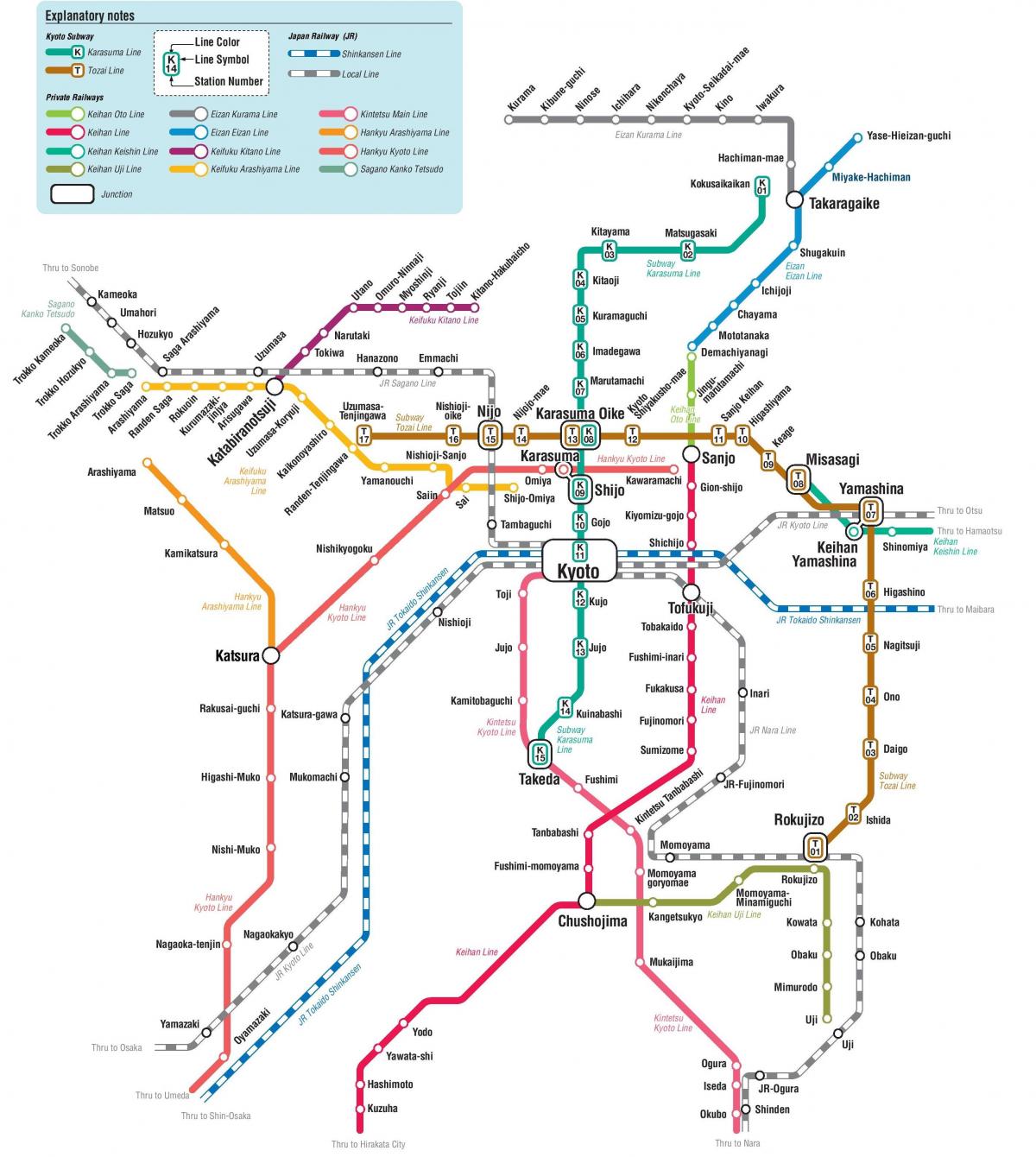 京都地铁站地图