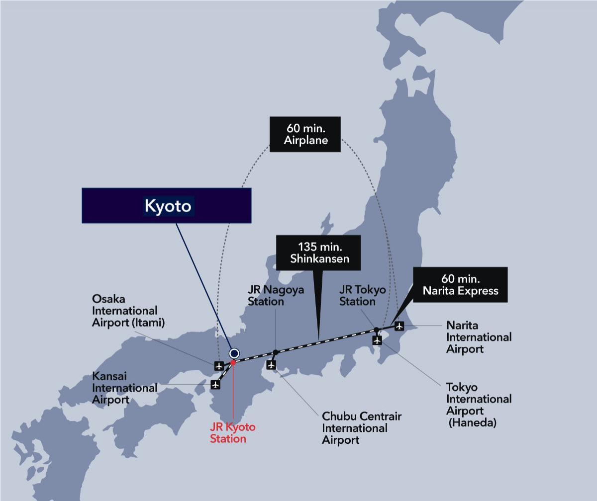 京都的机场地图